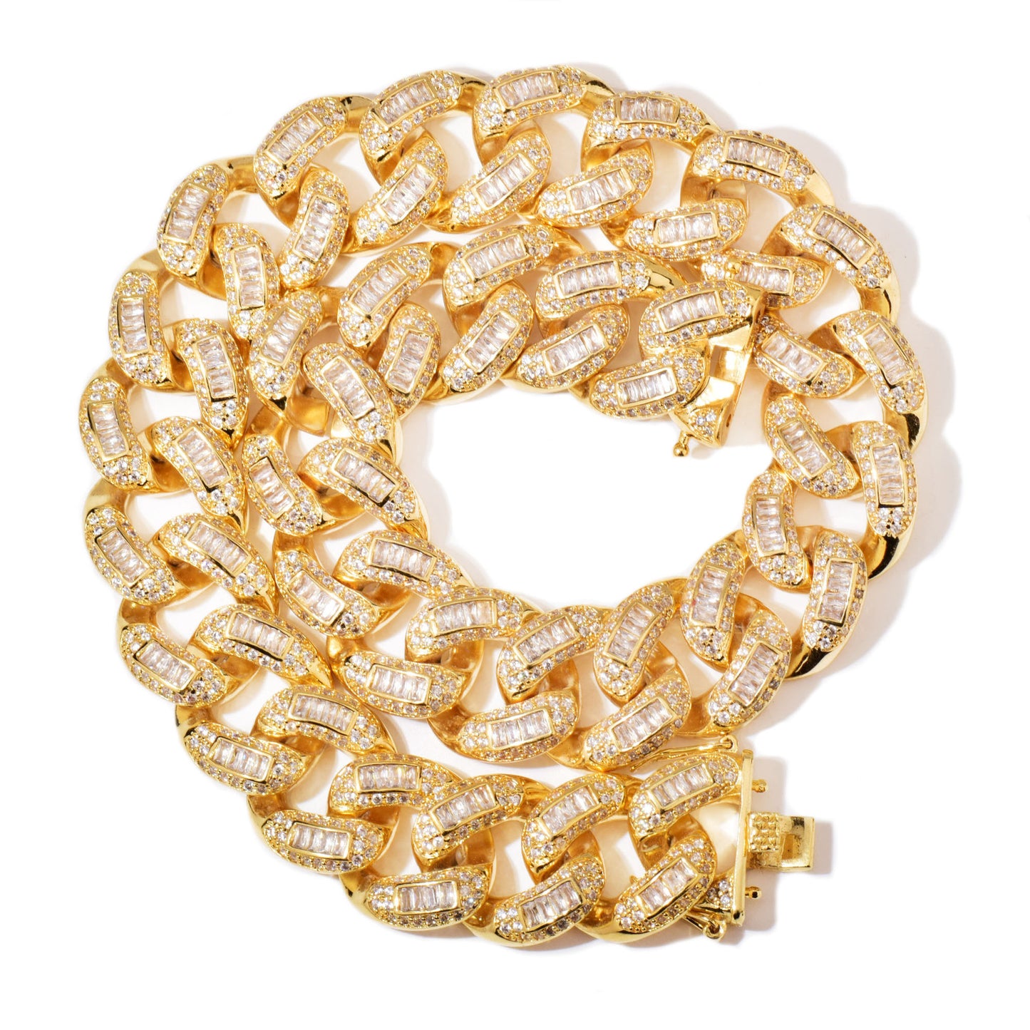 Unisex Iced Out Cuban Chain Statement Necklace