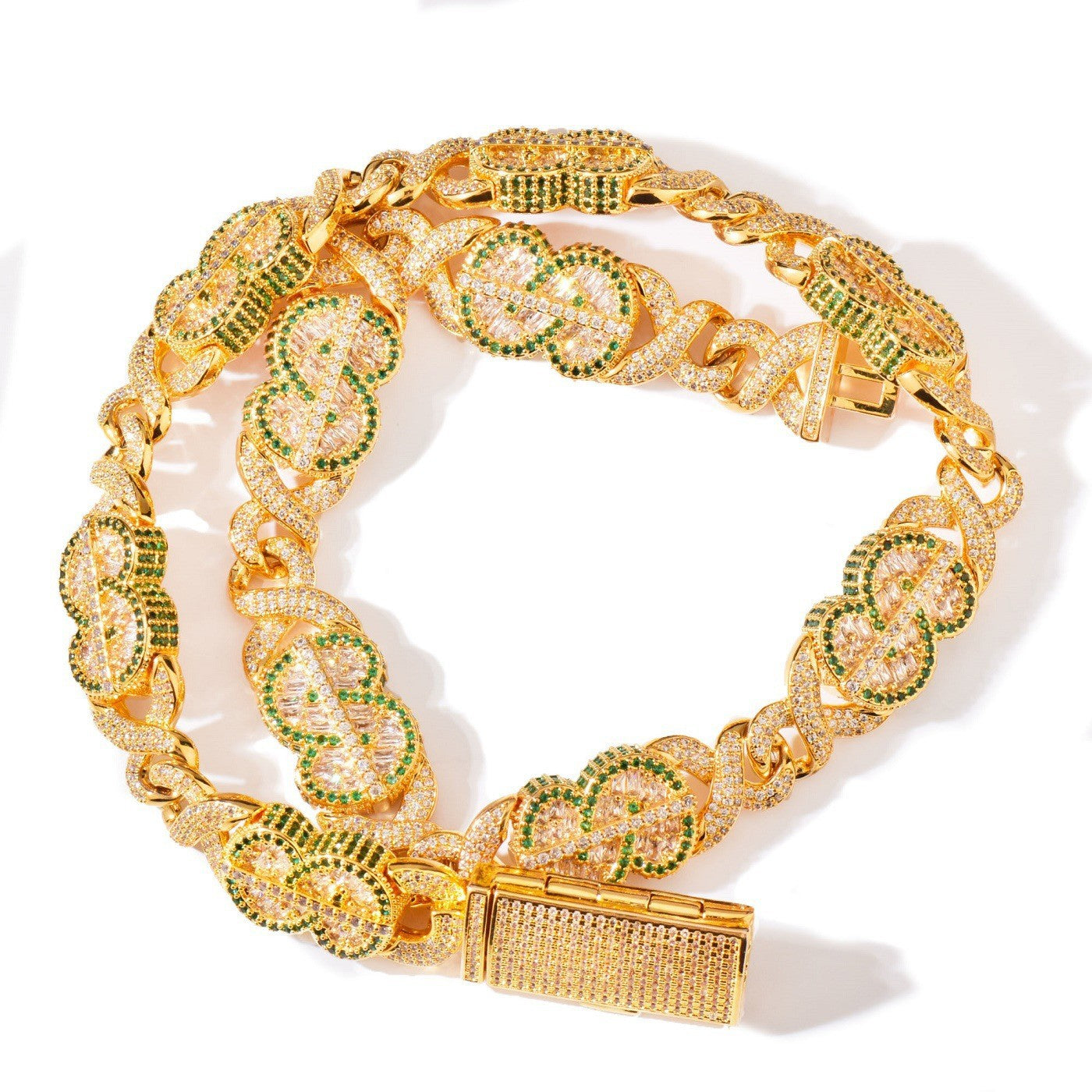Iced Out Clover Chain Necklace