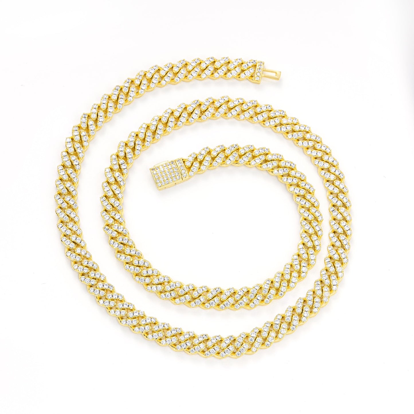 8MM Iced Out Cuban Link Chain Bracelet or Necklace, Zirconia, Unisex