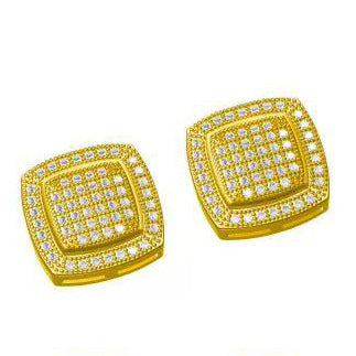 Iced Out Square Stud Earrings