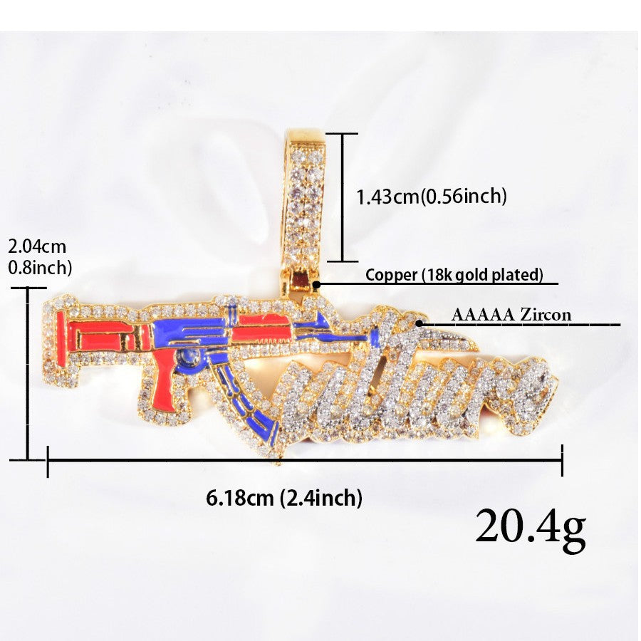 Iced Out Hip Hop Pendant Necklace