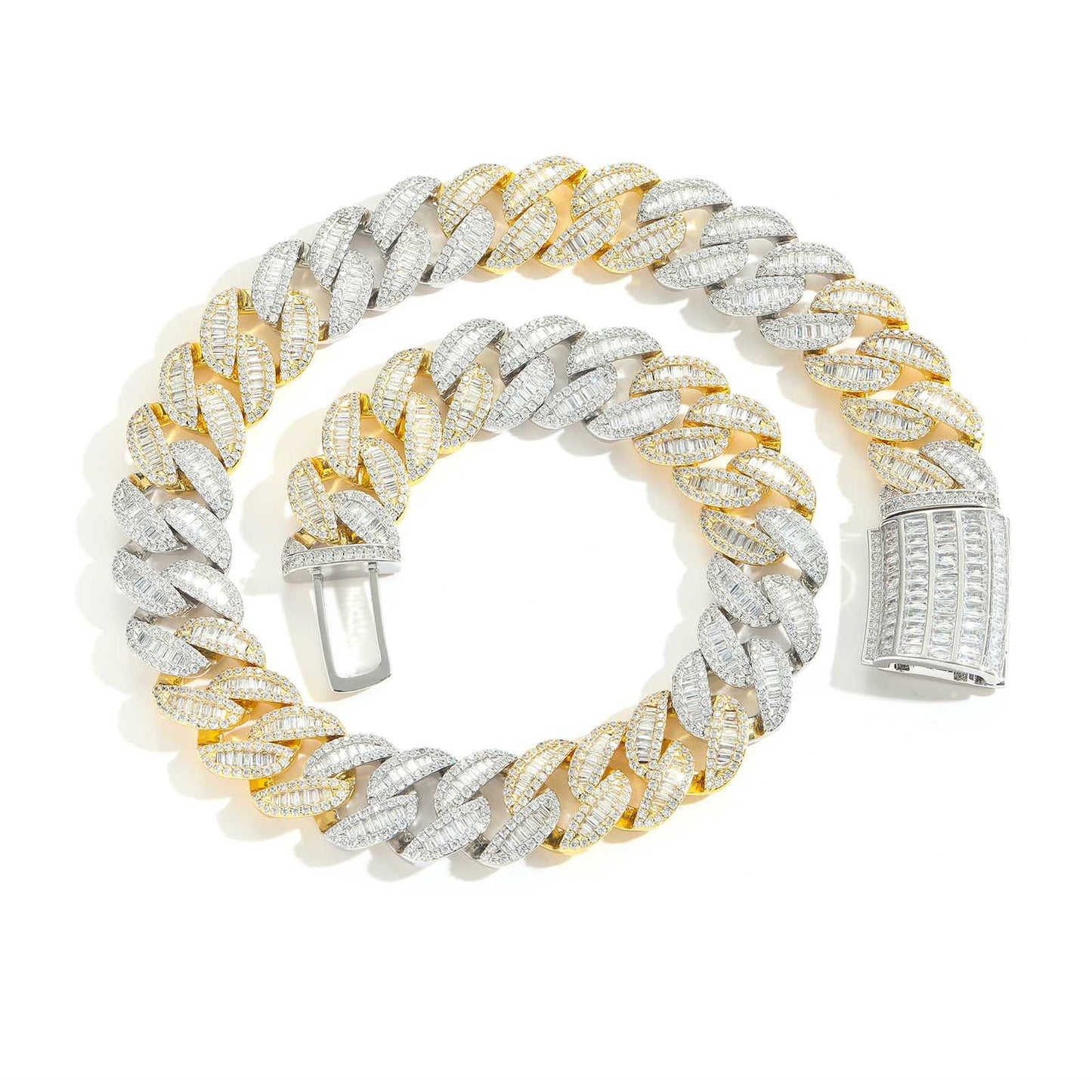 Hip Hop Light Luxury Cuban Link Cubic Zirconia Necklace for Men