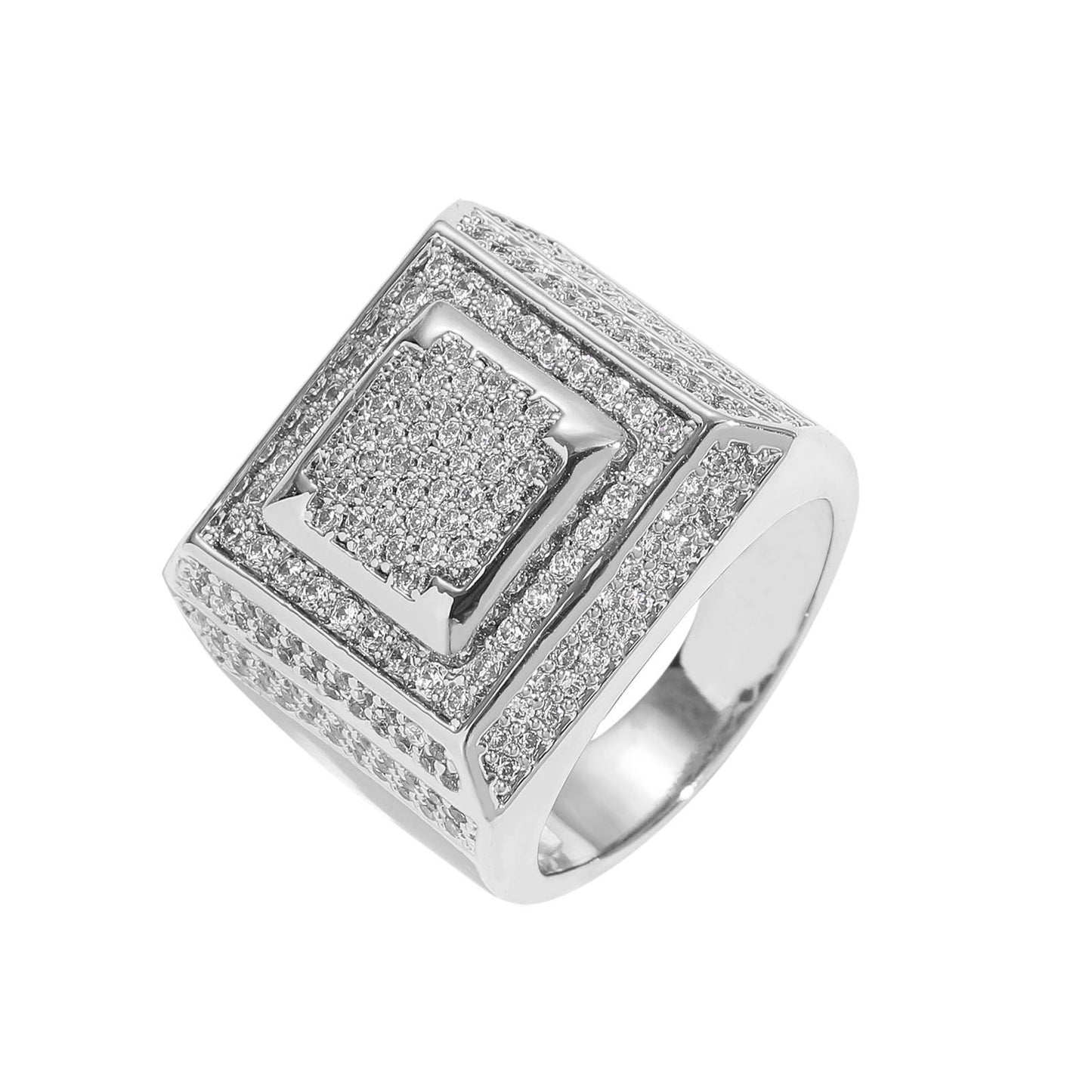 Hip Hop Light Luxury Cross Cubic Zirconia Pendant Necklace for Men