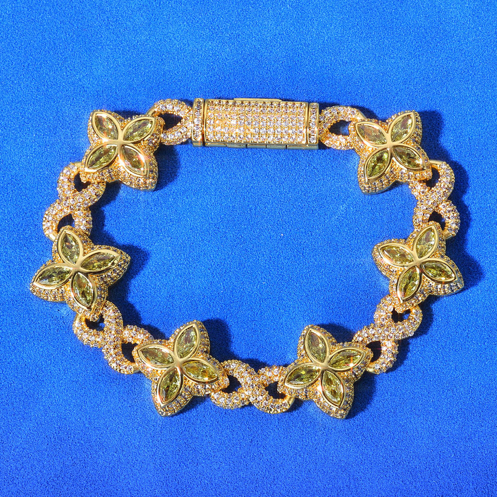 Clover and Infinity CZ Link Copper Necklace or Bracelet - CHA295 product image