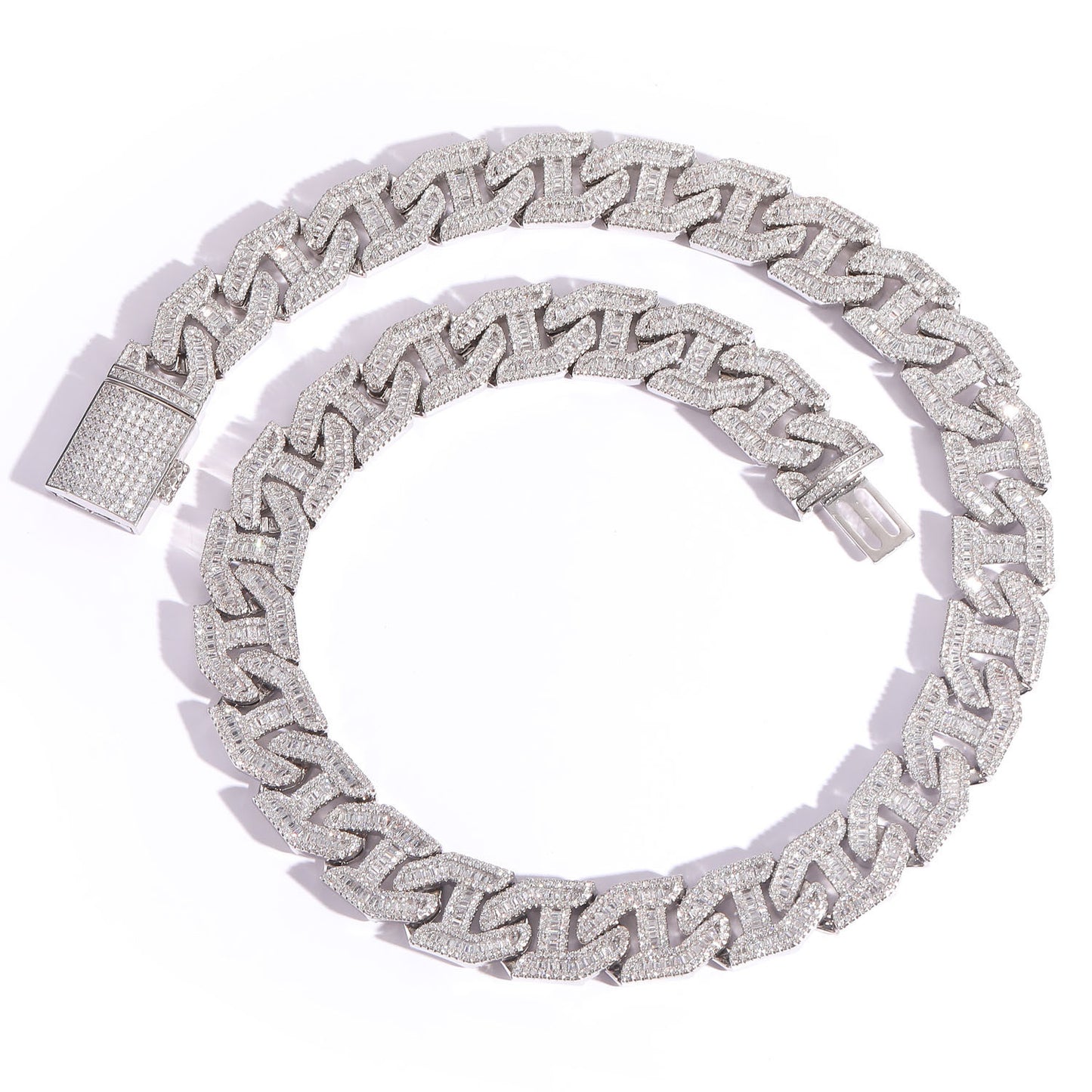 Hip Hop Fashion Cubic Zirconia Necklace for Men
