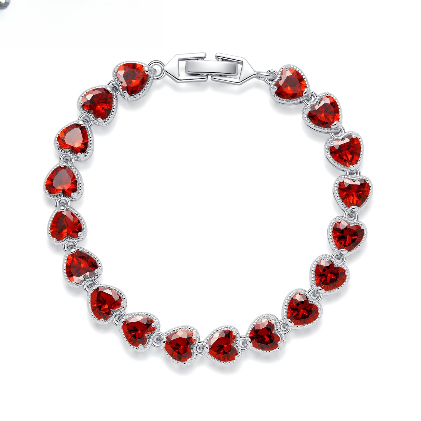 Heart Gem Statement Bracelet for Women