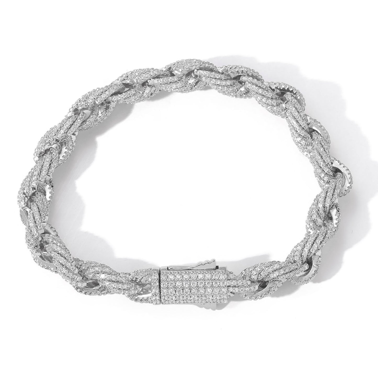 Hip Hop Minimalist Fashion Cubic Zirconia Bracelet for Men