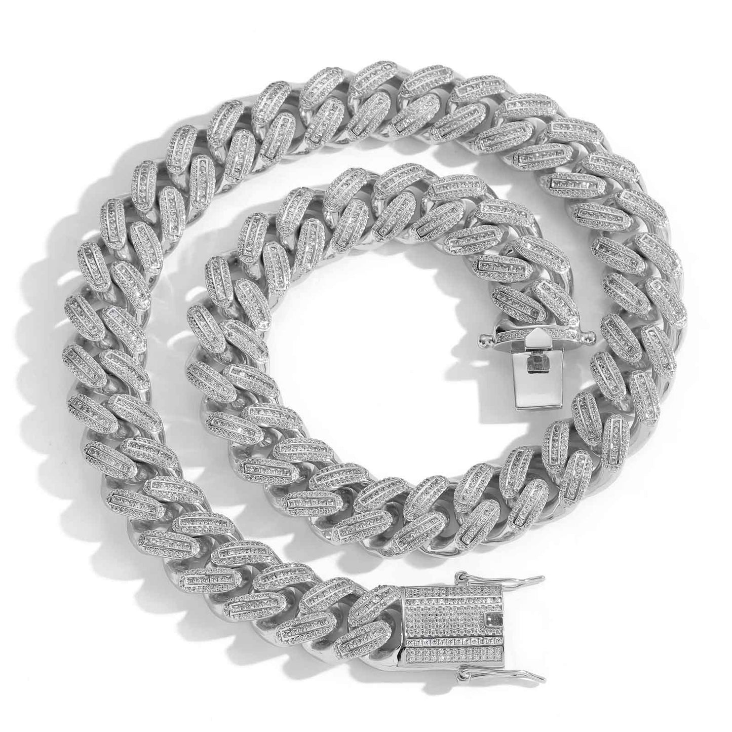 Hip Hop Light Luxury Iced Link Cubic Zirconia Necklace for Men