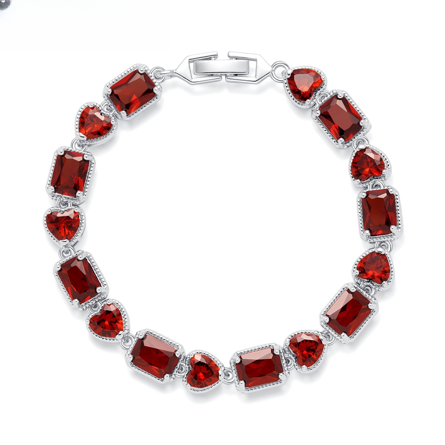 Heart Gem Statement Bracelet for Women