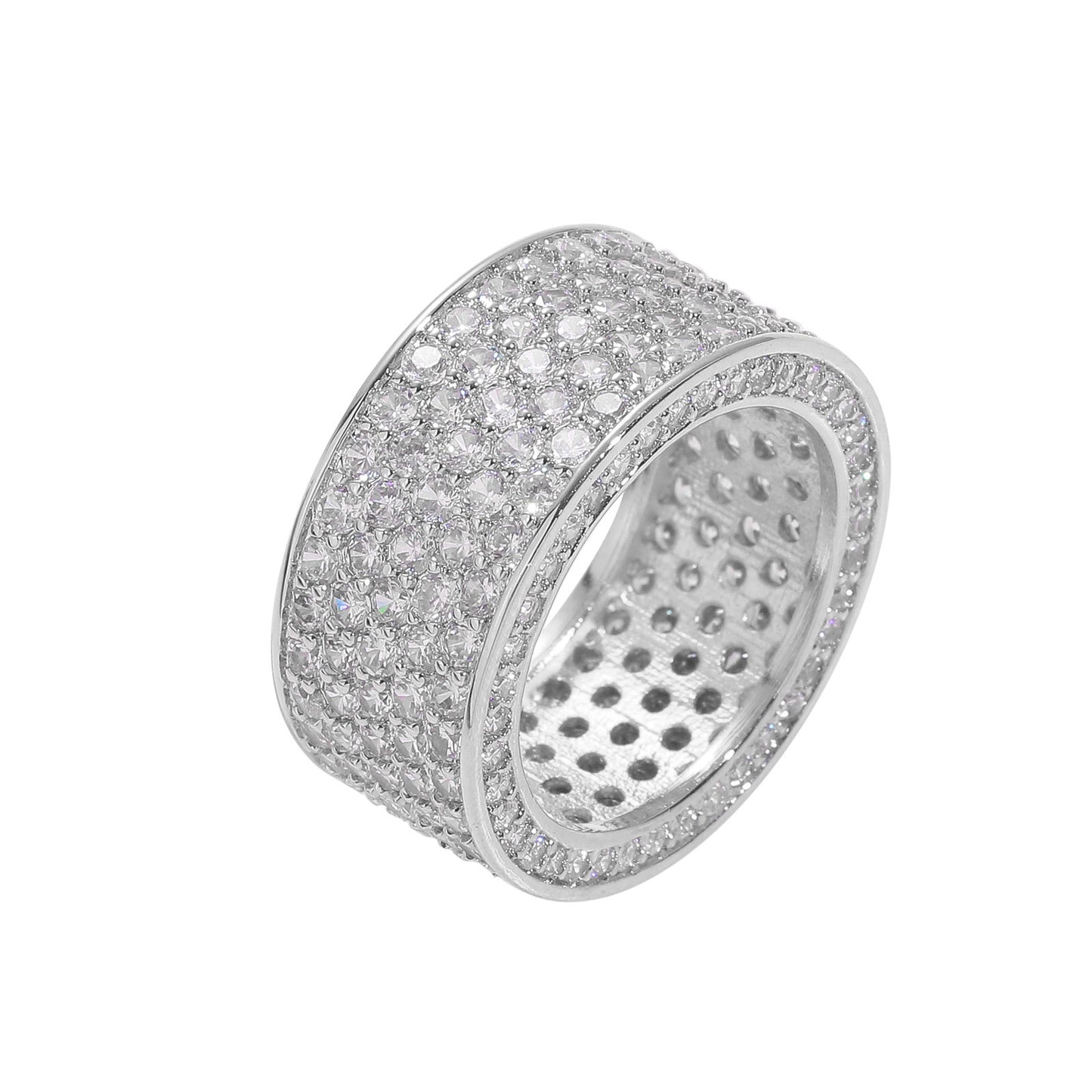 Hip Hop Minimalist Fashion Cubic Zirconia Ring for Men