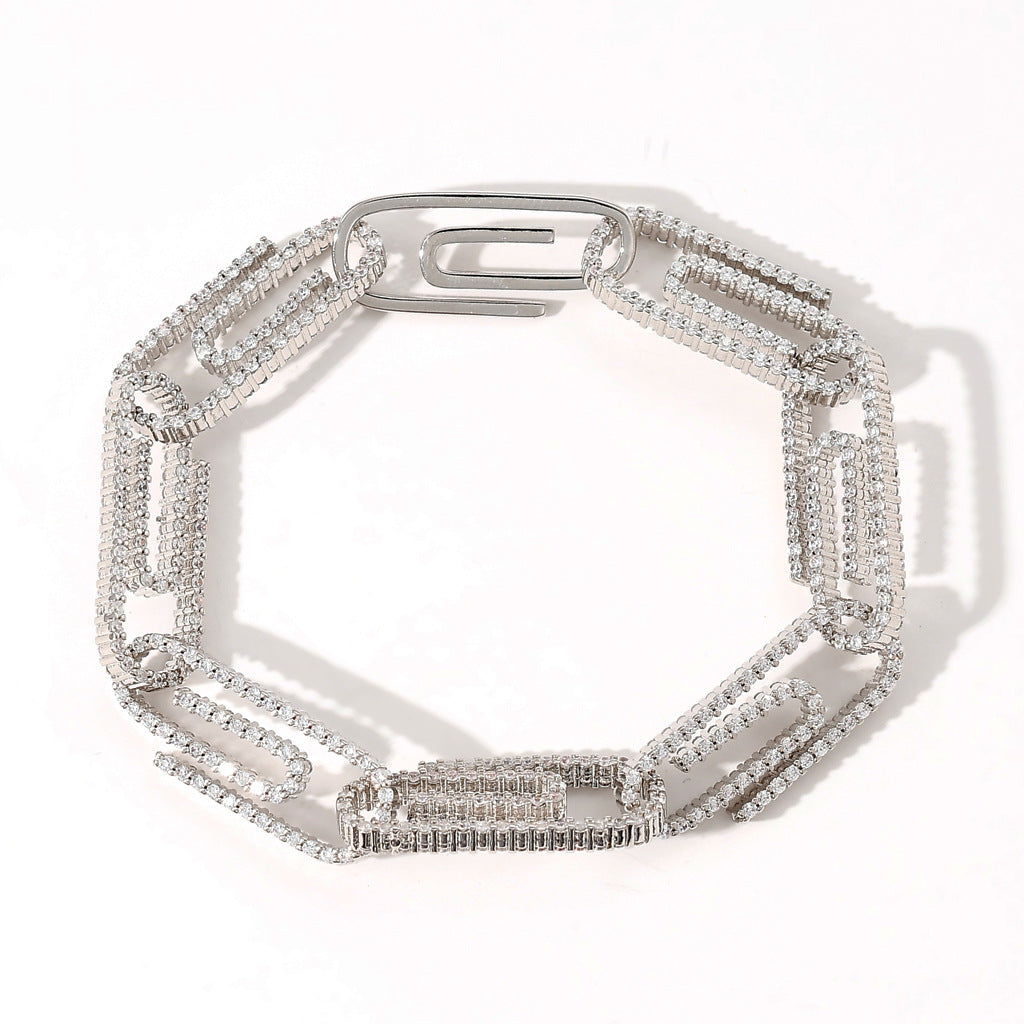 Hip Hop Fashion Cubic Zirconia Bracelet for Men