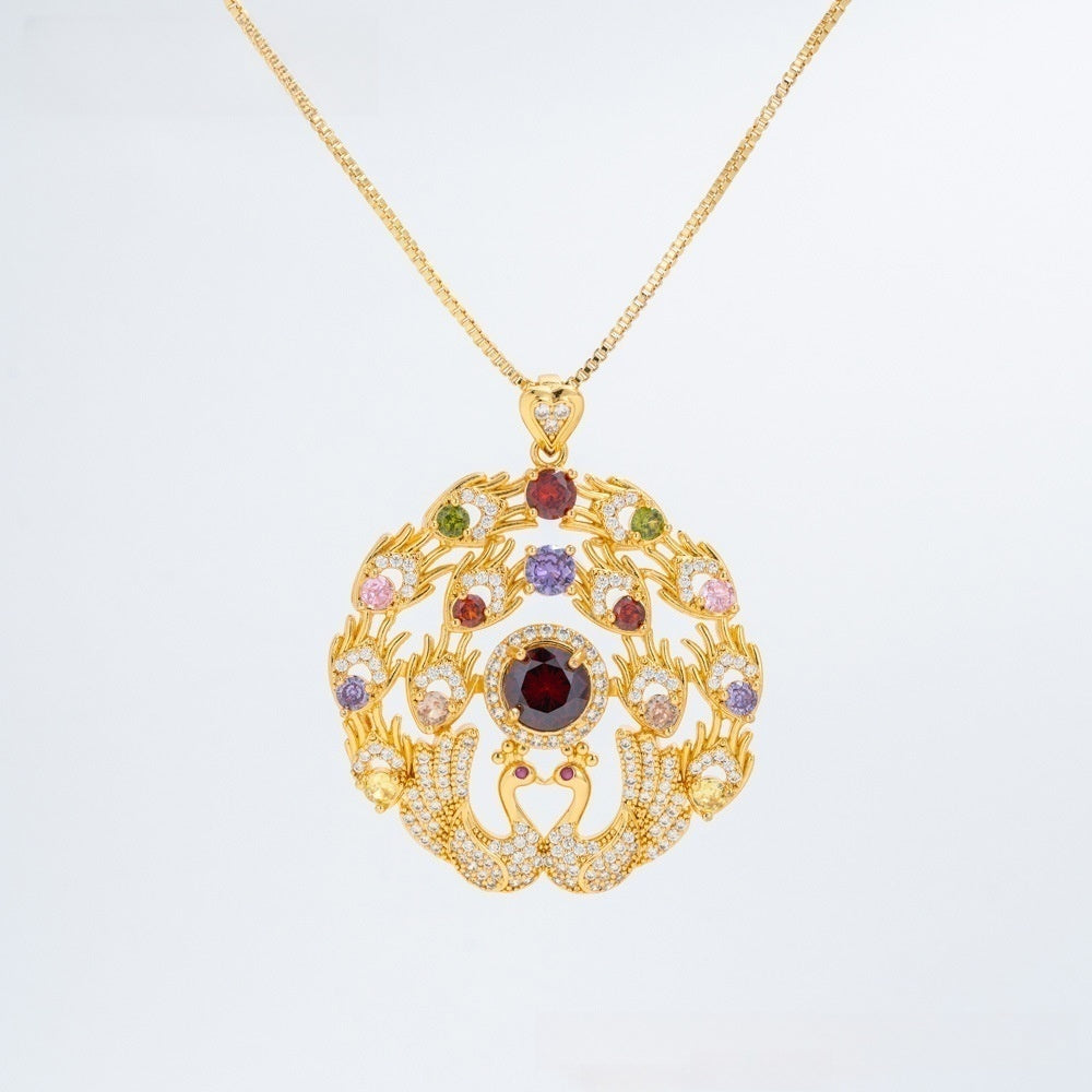 Elegant Ice Flower Statement Pendant Necklace for Women Party Jewelry product image