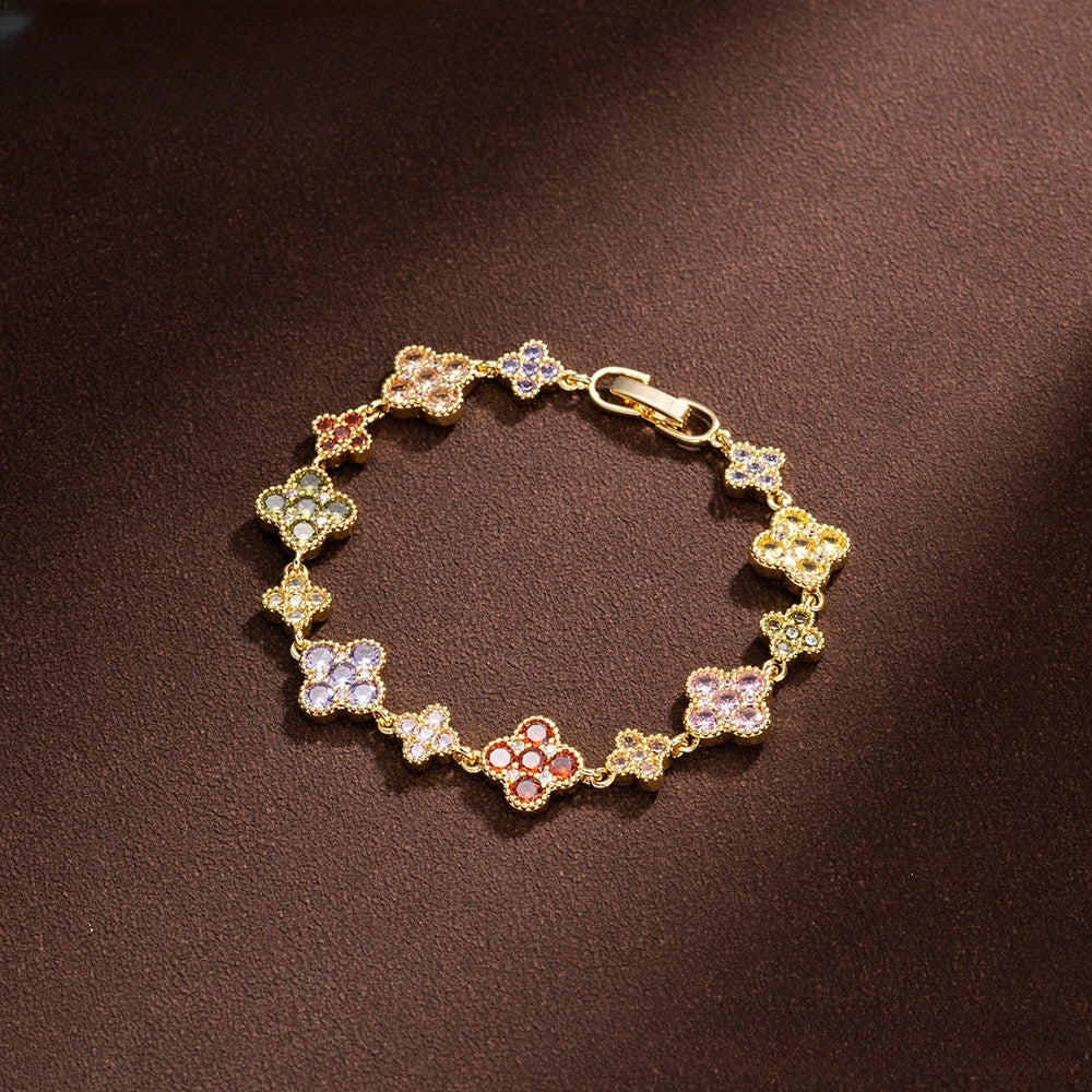 Elegant Clover Charm Bracelet for Women Trendy Everyday Statement Jewelry