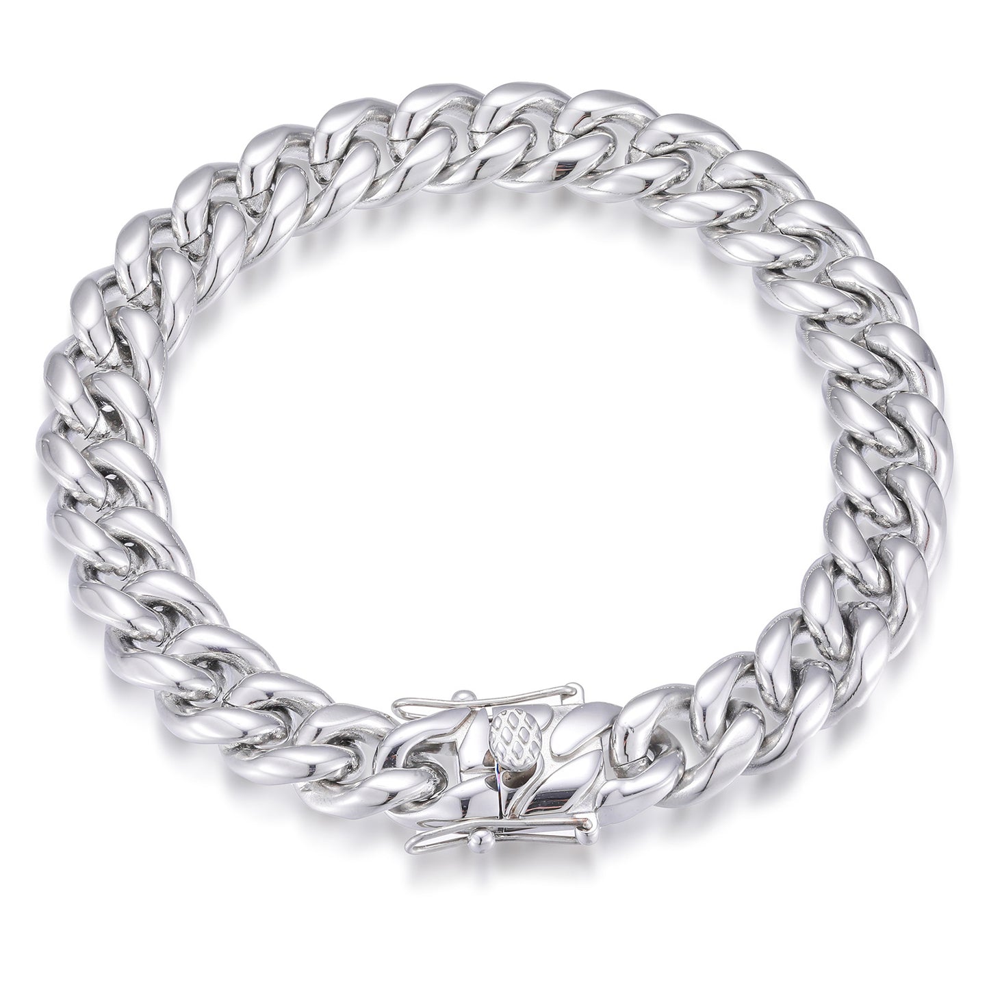 Unisex Cuban Link Chain Bracelet in Gold, Silver or Multicolor Stainless Steel Streetwear Jewelry product image