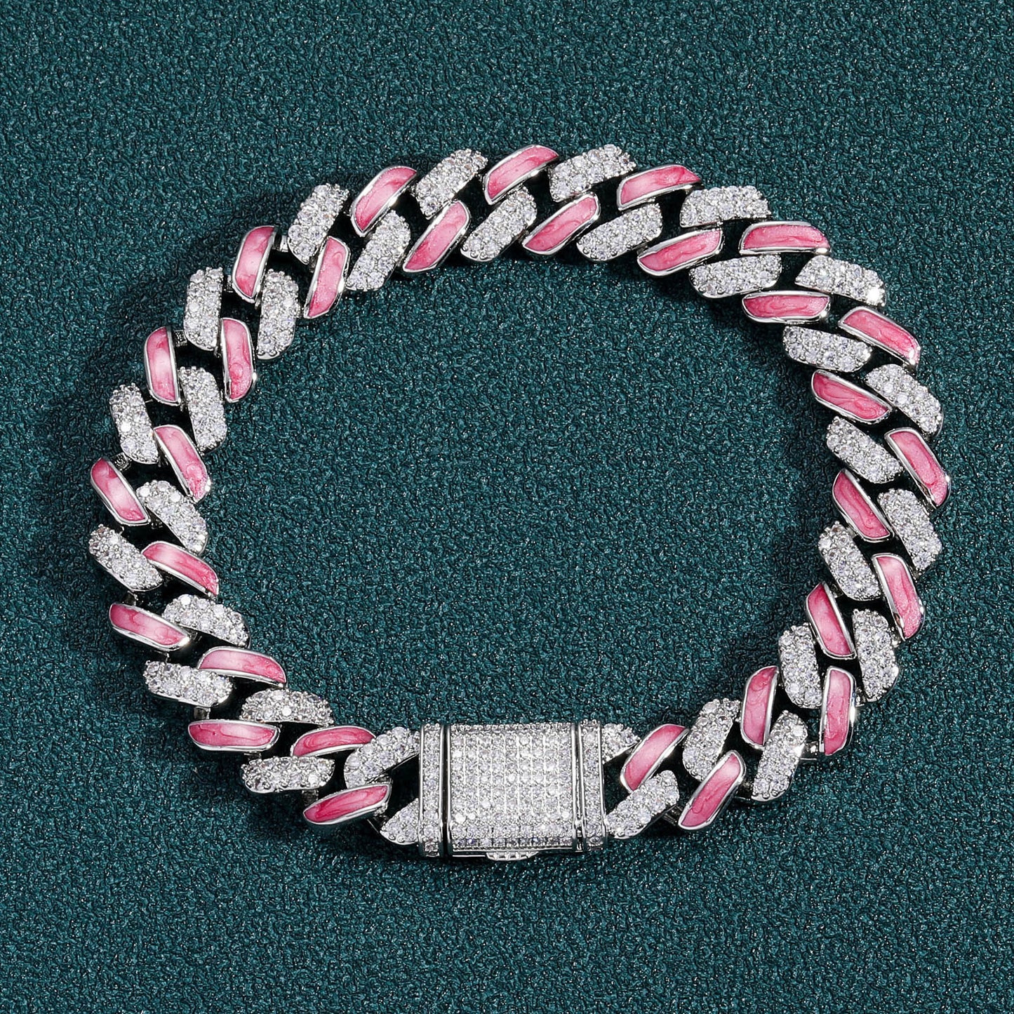 Hip Hop Cuban Link Cubic Zirconia Necklace for Men and Women