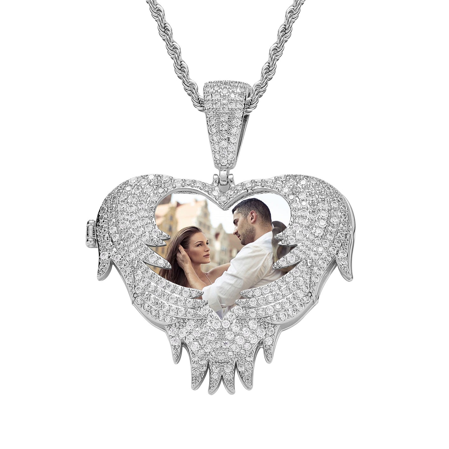 Hip Hop Diamond Shape Cuban Link Cubic Zirconia Necklace for Men and Women