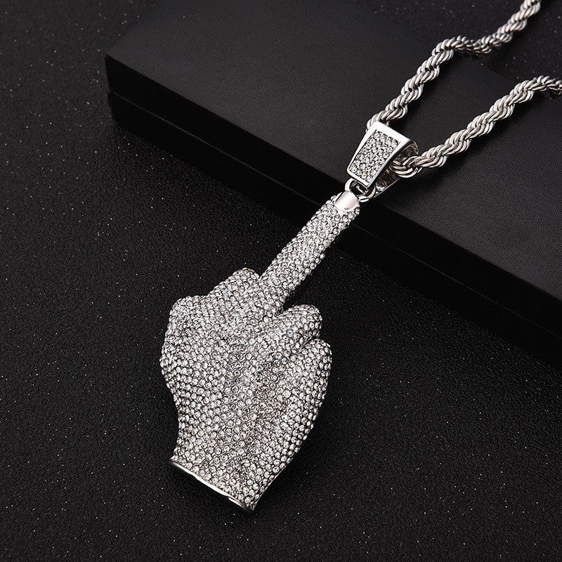 Hip Hop Fashion Alloy Pendant Necklace for Men and Women