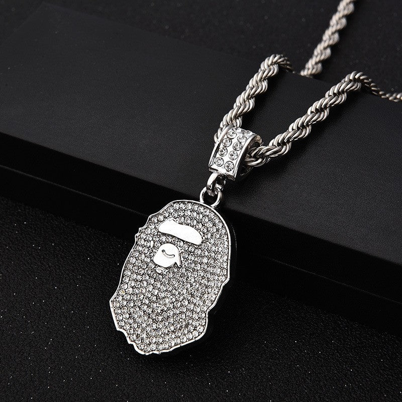 Hip Hop Fashion Alloy Pendant Necklace for Men and Women