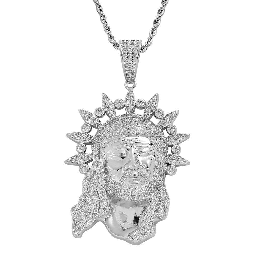 Hip Hop Vintage Fashion Cubic Zirconia Pendant Necklace for Men and Women