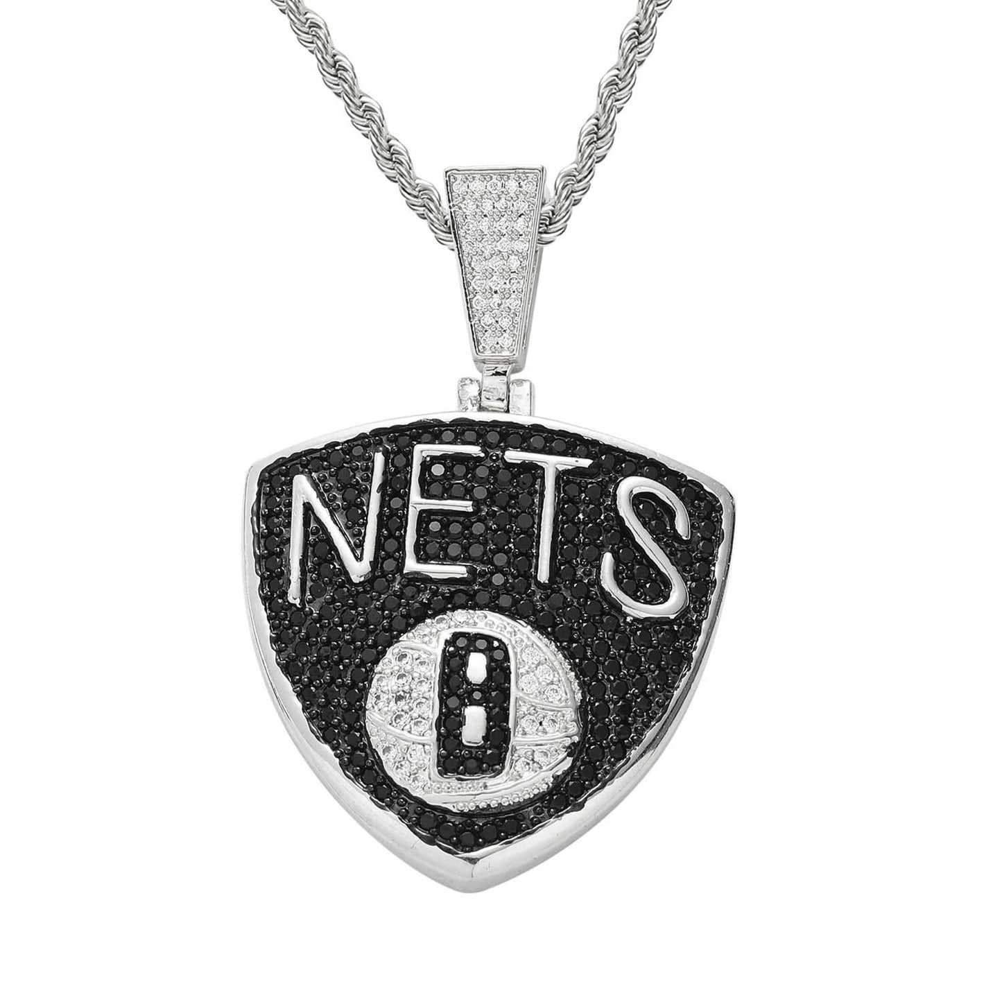 Hip Hop Letter Cubic Zirconia Pendant Necklace for Men and Women