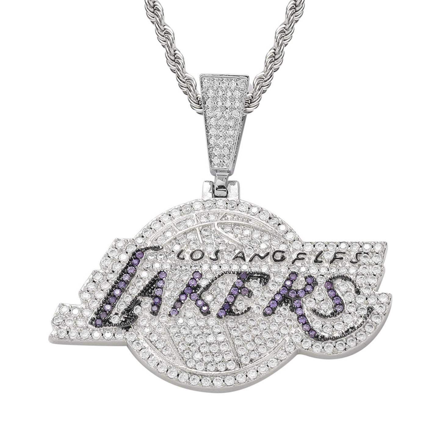Hip Hop Fashion Cubic Zirconia Pendant Necklace for Men and Women