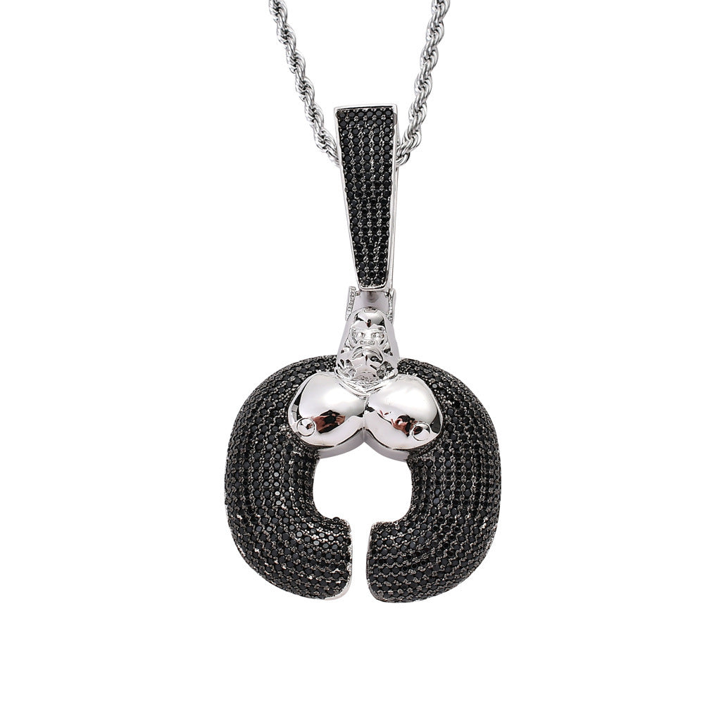 Hip Hop Fashion Cubic Zirconia Pendant Necklace for Men and Women
