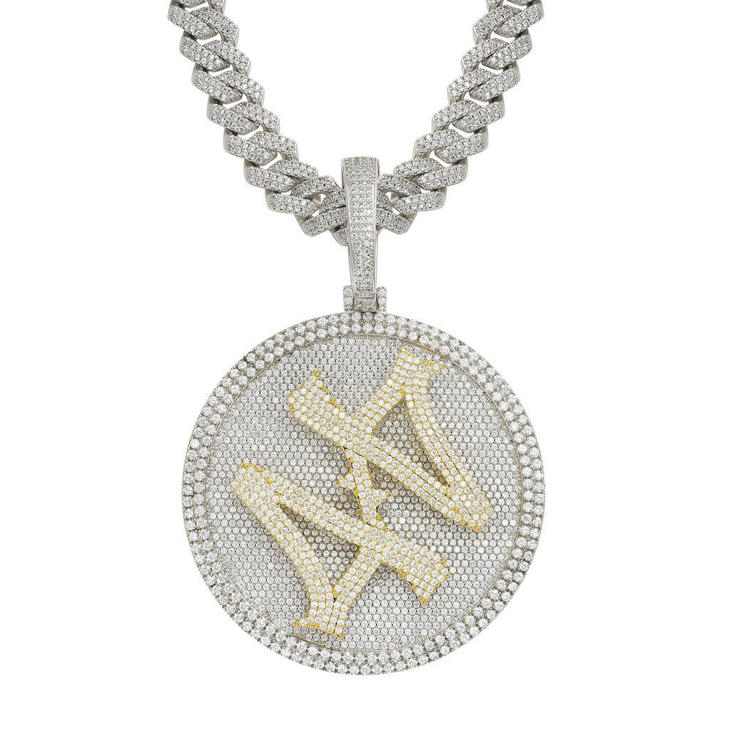 Hip Hop Fashion Cubic Zirconia Pendant Necklace for Men and Women
