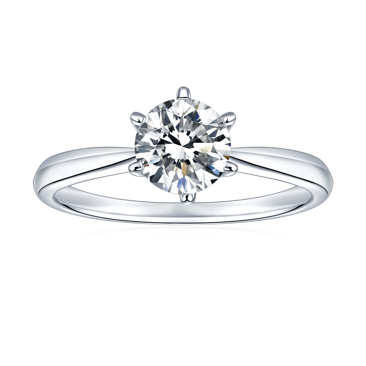 S925 Sterling Silver 1ct Moissanite Solitaire Ring product image
