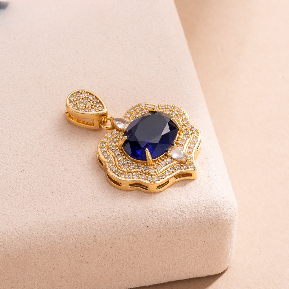 Vintage Flower Pendant Necklace for Women