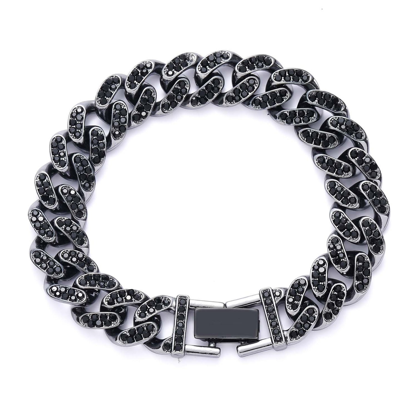 Hip Hop Minimalist Number Iced Link Cubic Zirconia Pendant Necklace for Men