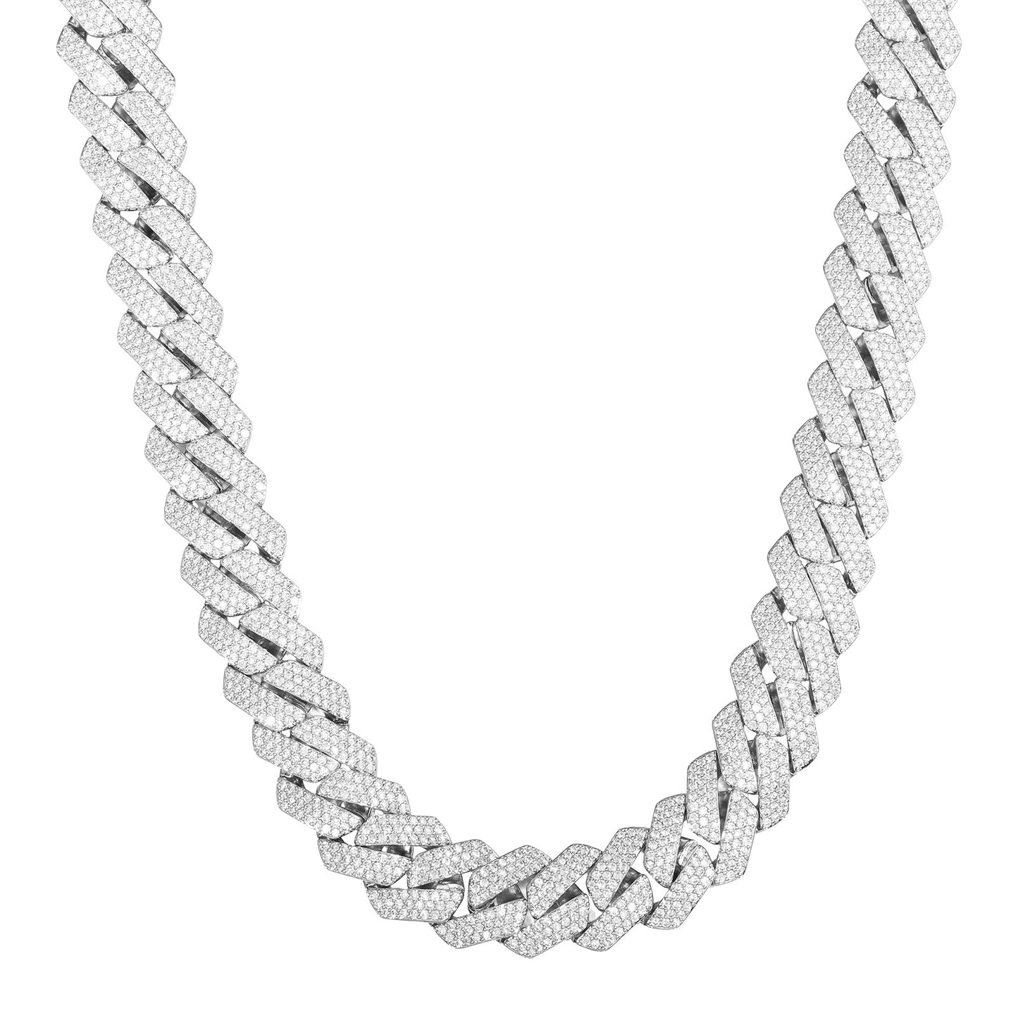 16mm Iced Out Moissanite Cuban Link Chain Necklace and Bracelet for Women and Men product image