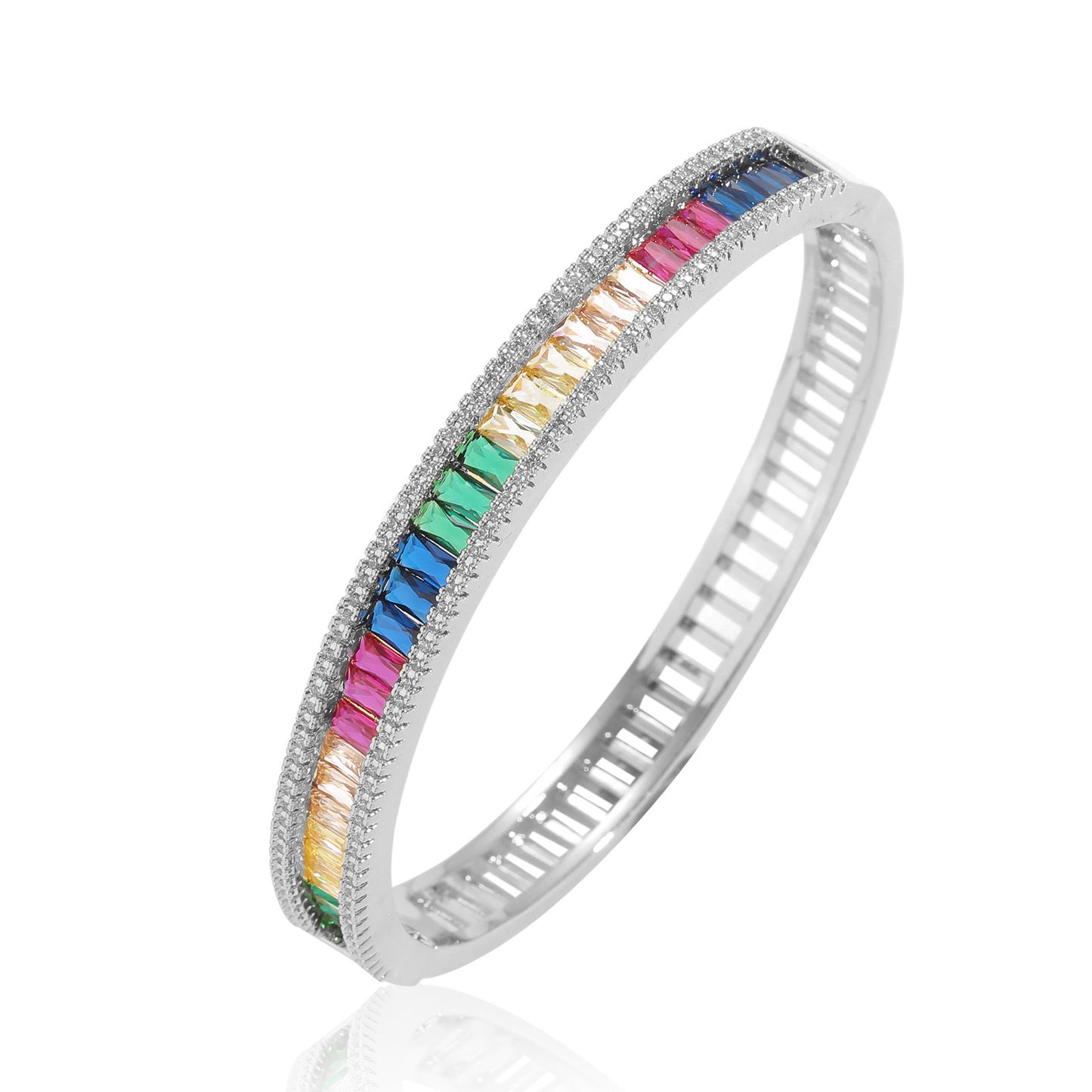 Hip Hop Light Luxury Fashion Cubic Zirconia Bracelet for Men and Women