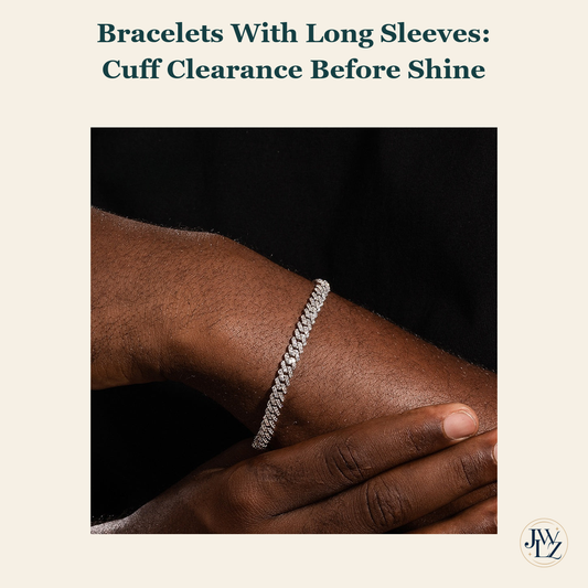 Existing Cuban-style bracelet wrist photograph on a cream cover titled Bracelets With Long Sleeves Cuff Clearance Before Shine