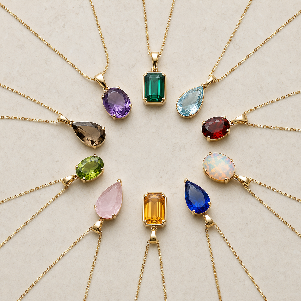 Colored Gemstone Necklaces