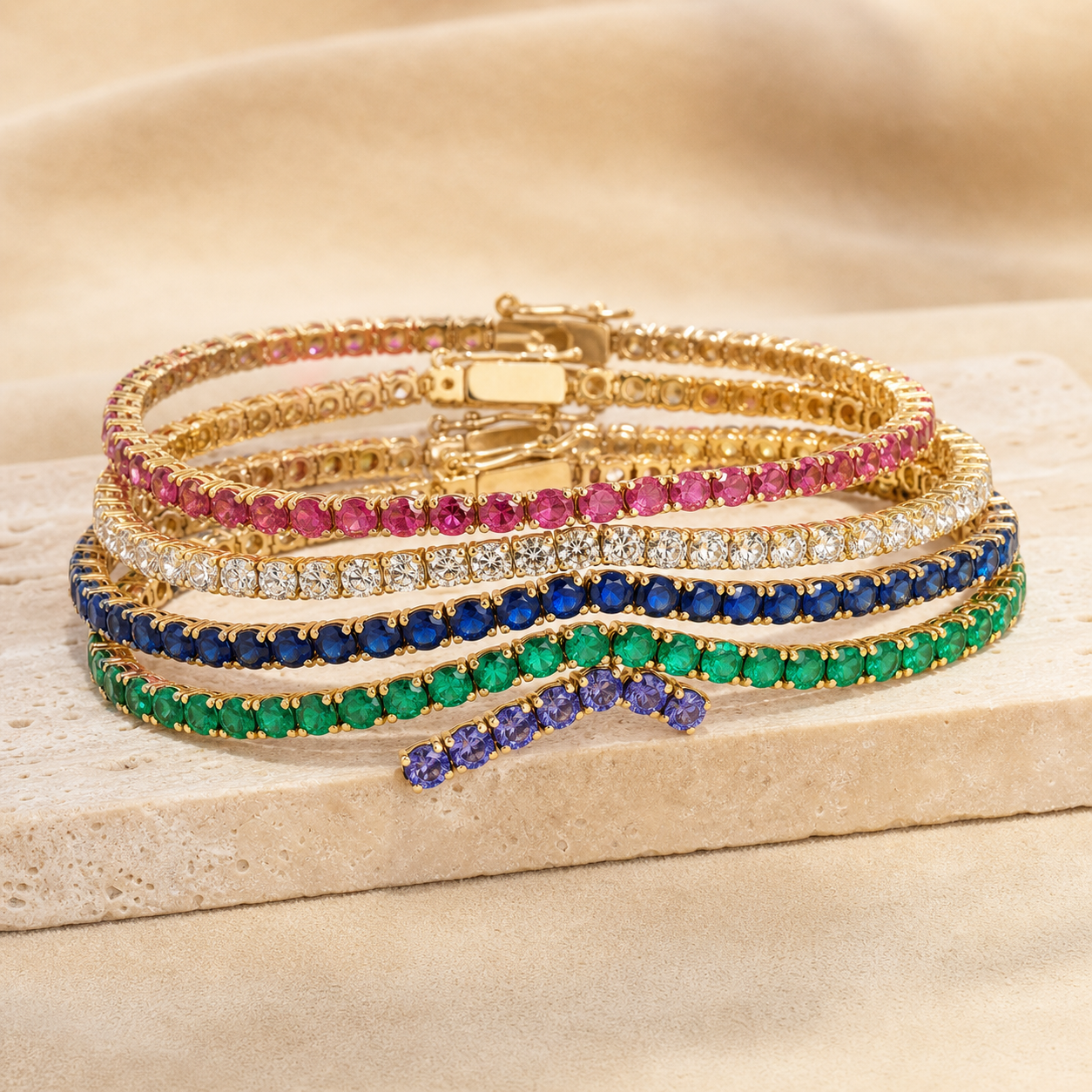 Colored Gemstone Bracelets