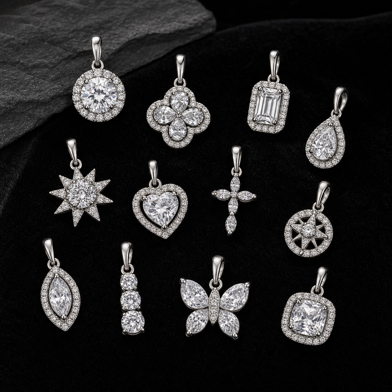 Moissanite Charm