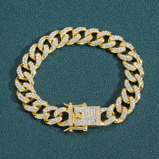 Hip Hop Minimalist Cuban Link Alloy Bracelet for Men