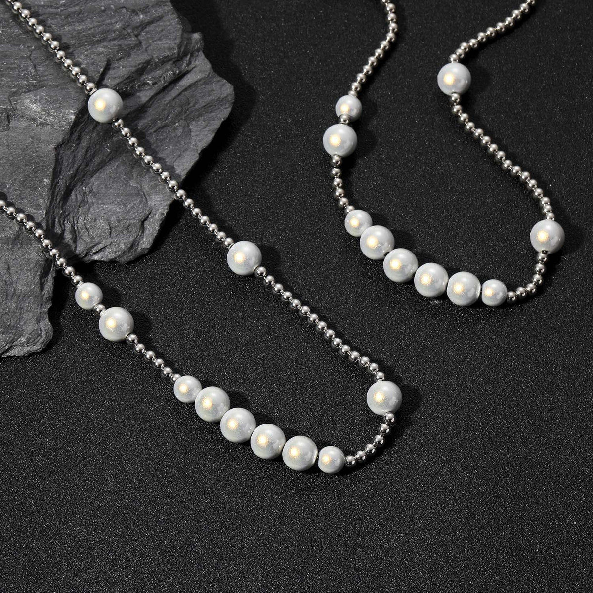 Hip Hop Vintage Fashion Pearl Necklace for Men product image