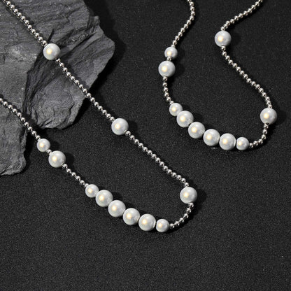 Hip Hop Vintage Fashion Pearl Necklace for Men