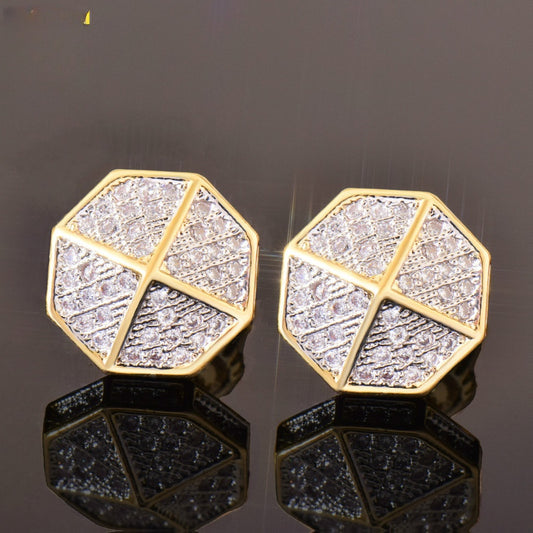 Hip Hop Geometric Stud Earrings