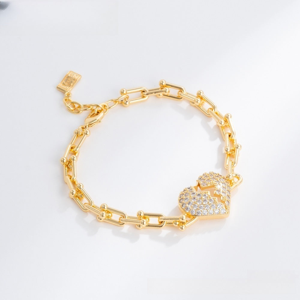 Broken Heart Minimalist Bracelet for Women