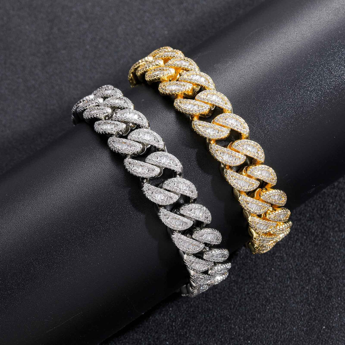 Hip Hop Light Luxury Cuban Link Cubic Zirconia Bracelet for Men product image