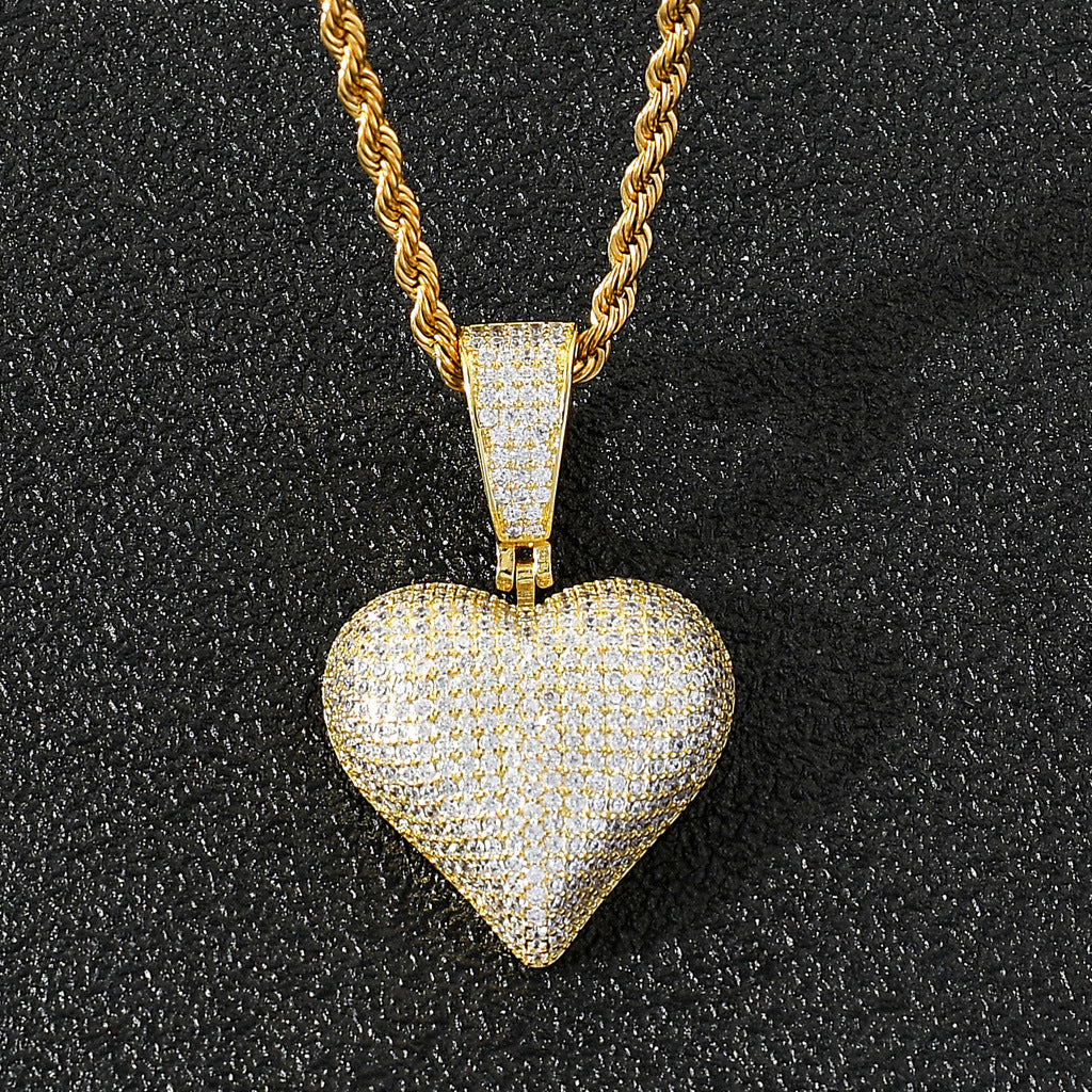 Minimalist Heart Copper Pendant Necklace for Men and Women