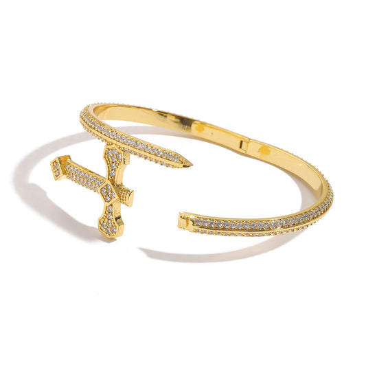 Hip Hop Light Luxury Snake Cubic Zirconia Bracelet for Men and Women
