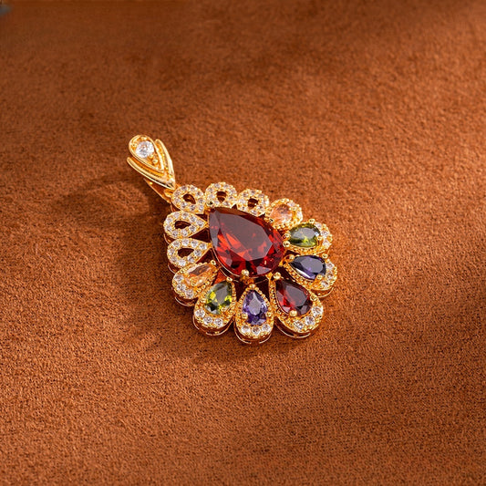 Exotic Ice Flower Pendant Necklace for Women