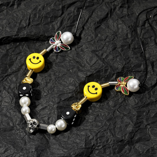 Hip Hop Skull Pearl Necklace for Men