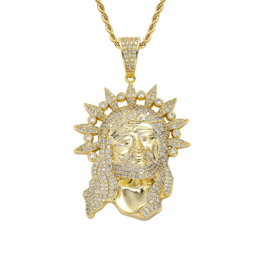 Hip Hop Vintage Fashion Cubic Zirconia Pendant Necklace for Men and Women