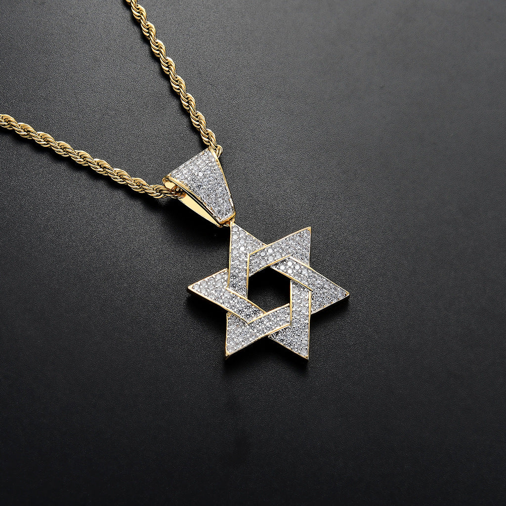 Hip Hop Minimalist Fashion Copper Pendant Necklace for Men and Women