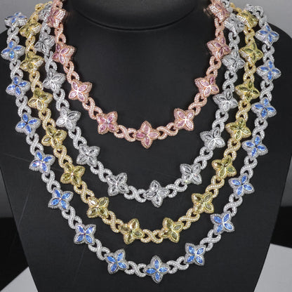 Clover and Infinity CZ Link Copper Necklace or Bracelet - CHA295