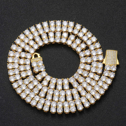 Hip Hop Tennis Chain Cubic Zirconia Necklace for Men and Women